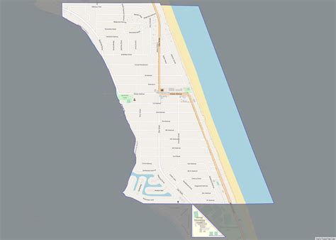 Map of Melbourne Beach town - Thong Thai Real