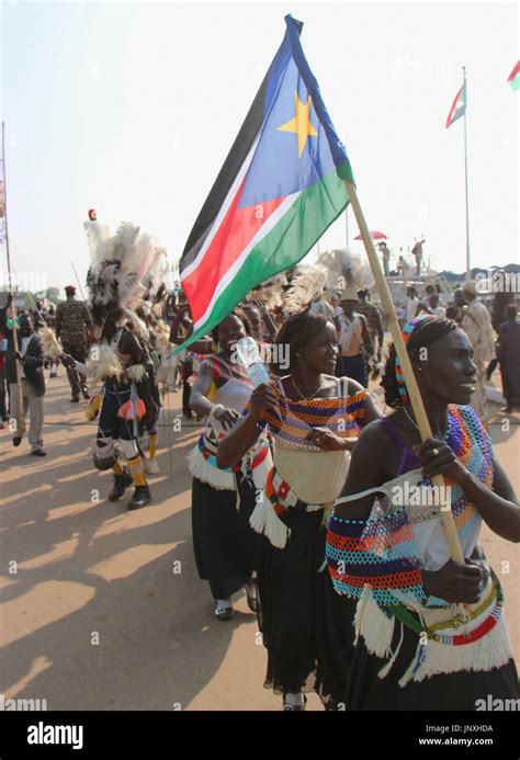 JUBA, South Sudan - People dance in ethnic costumes in Juba, the ...