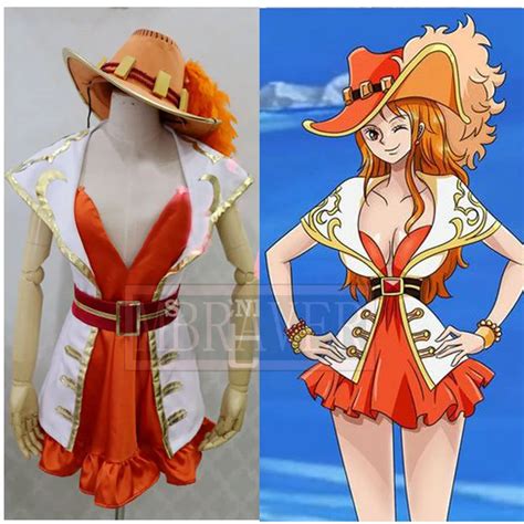 One Piece 15th Anniversary Nami Cosplay Costume Full Set With Hat Custom Made on Aliexpress.com ...