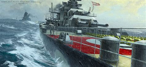 Bismarck and Hood_1500px | NAVAL ART | Pinterest