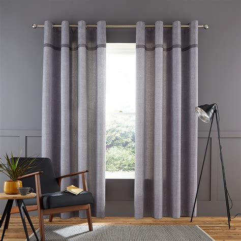 Melville Woven Texture | Curtain texture, Grey eyelet curtains, Lined ...