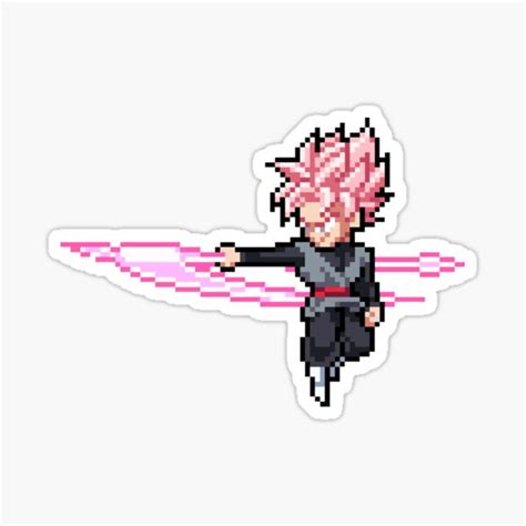 "Goku Black Rose 1 Pixel Edition" Sticker for Sale by adventfan | Redbubble