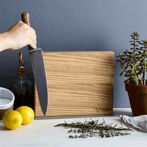 Laguiole en Aubrac Mixed Wood Knife Set & Magnetic Block | Wood knife ...