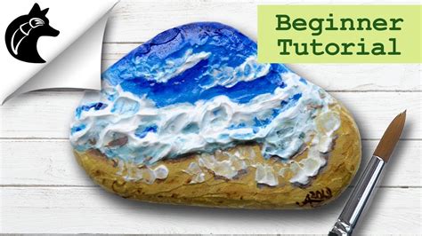 Rock Painting Tutorial For Beginners Beach - YouTube