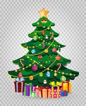 Vector Clipart Christmas Tree - Cute Christmas Tree Clipart - Clip Art Library