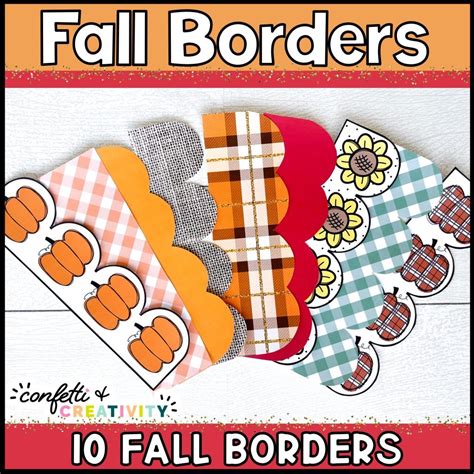 Fall Bulletin Board Borders | Confetti & Creativity