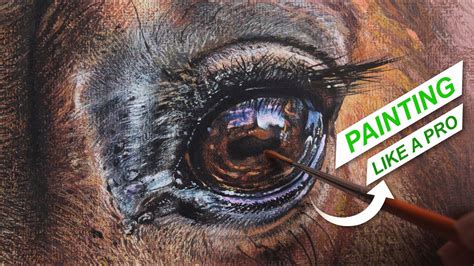 How to Paint a Realistic Horse Eye | Detailed Animal Eye Painting for BEGINNERS - YouTube