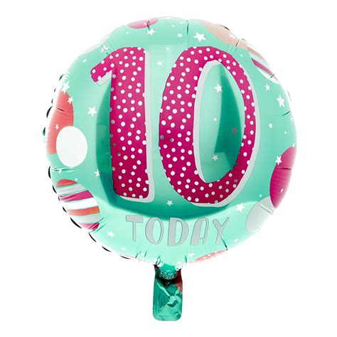 Buy Pink & Mint 10th Birthday Balloon Bouquet - DELIVERED INFLATED! for GBP 19.99 | Card Factory UK