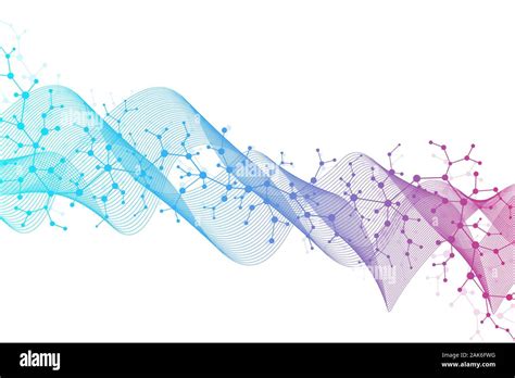 Scientific molecule background DNA double helix vector illustration ...