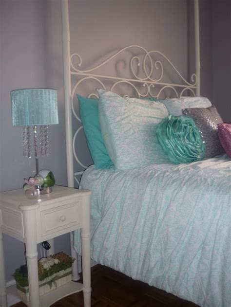 Grey, Turquoise and Pink girls bedroom. | Pink bedroom for girls, Home decor, Girls bedroom