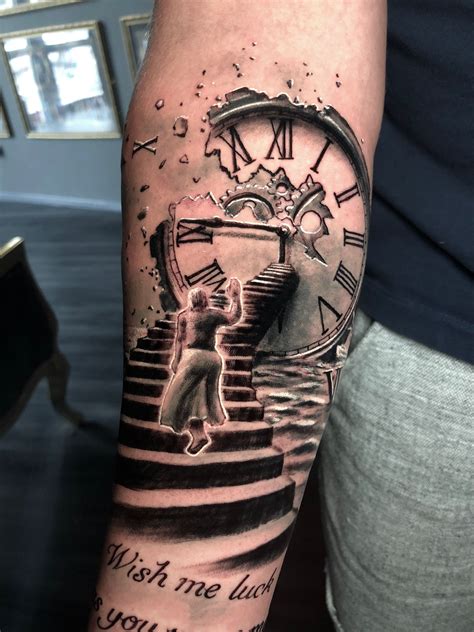 stairs to clock tattoo - Google Search | Clock tattoo sleeve, Sleeve ...