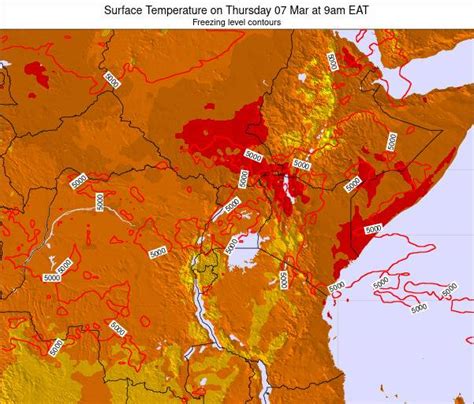 Uganda Surface Temperature on Saturday 26 Oct at 9pm EAT