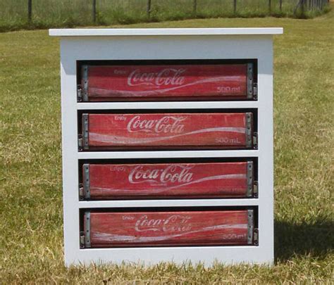 Coca-Cola Wooden Soda Crate Cabinet 4 Drawer | Gifts For Men | Man Cave ...