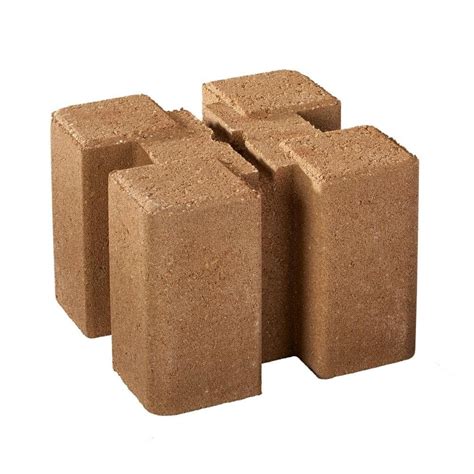 Oldcastle 8 in. x 8 in. x 6 in. Tan Brown Planter Wall Block (Pack of 24)-16202486 - The Home Depot