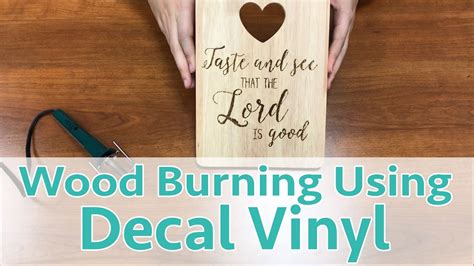 How to Use Decal Vinyl as a Wood Burning Stencil - YouTube