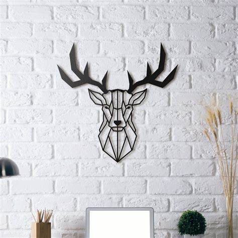 Metal Wall Art - Deer Head Deer Head Wall Art, Man Cave Wall Art, Cerf ...