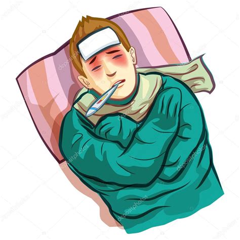 Sick man unhealthy vector — Stock Vector © ziemanz #101581076