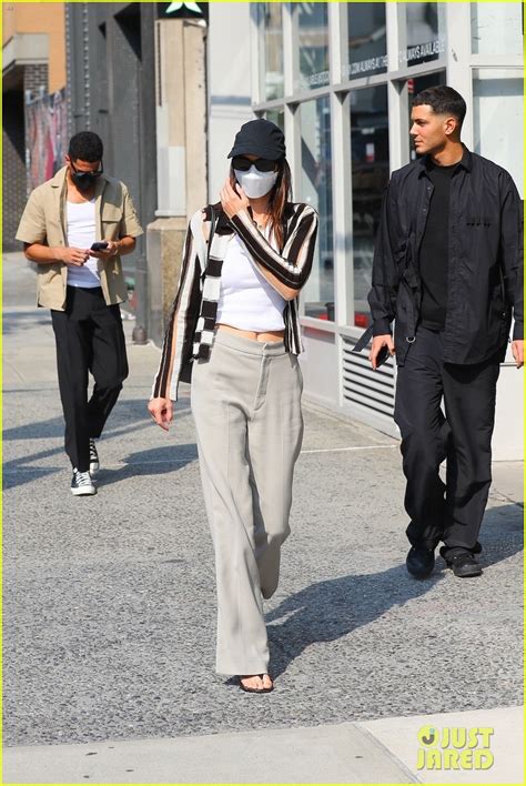 Kendall Jenner Wears Chic Striped Sweater While Out To Lunch With Devin ...