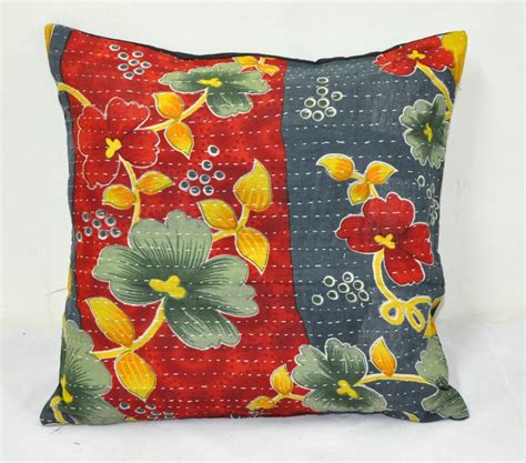 Extra Large Sofa Cushions Vintage Kantha Throw Pillows - P13