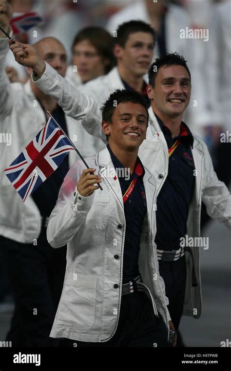 TOM DALEY OPENING CEREMONY OLYMPIC STADIUM BEIJING CHINA 08 August 2008 Stock Photo - Alamy