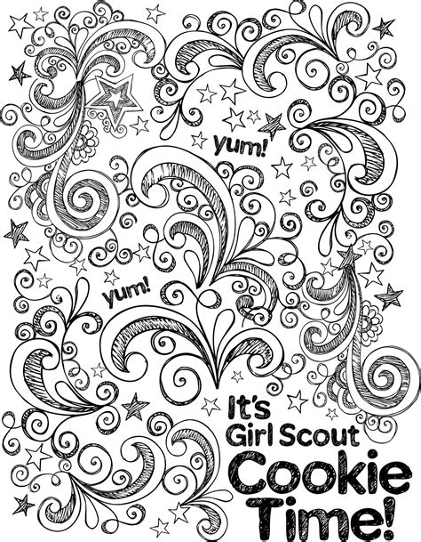 ABC Cookie coloring page Girl Scout Cookie Sales, Girl Scout Cookies Booth, Brownie Girl Scouts ...