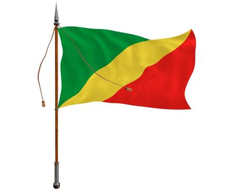 Premium Photo | National flag of congo brazzaville background with flag ...