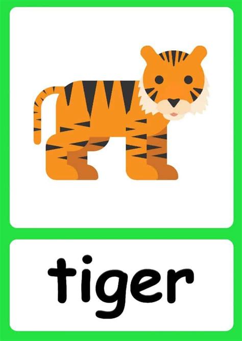 Jungle Animal flashcards + FREE Jungle background English Activities For Kids, Learning English ...