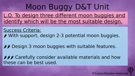 MOON BUGGY Design & Technology Unit - 6 Outstanding Lessons | Teaching ...