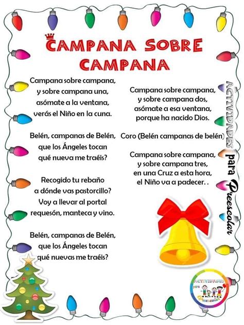 Campana sobre campana | Cantos navideños, Villancicos navideños para ...