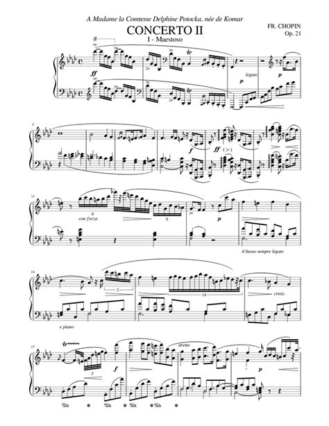 Chopin - Concerto No. 2 In F Minor (Piano Solo) Sheet music for Piano | Download free in PDF or ...