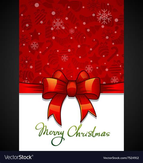 Christmas greeting card red background Royalty Free Vector