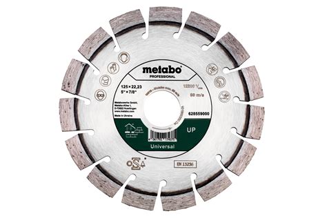 Diamond cutting disc 125x22.23mm, "UP", Universal "professional" (628559000) | Metabo Power Tools