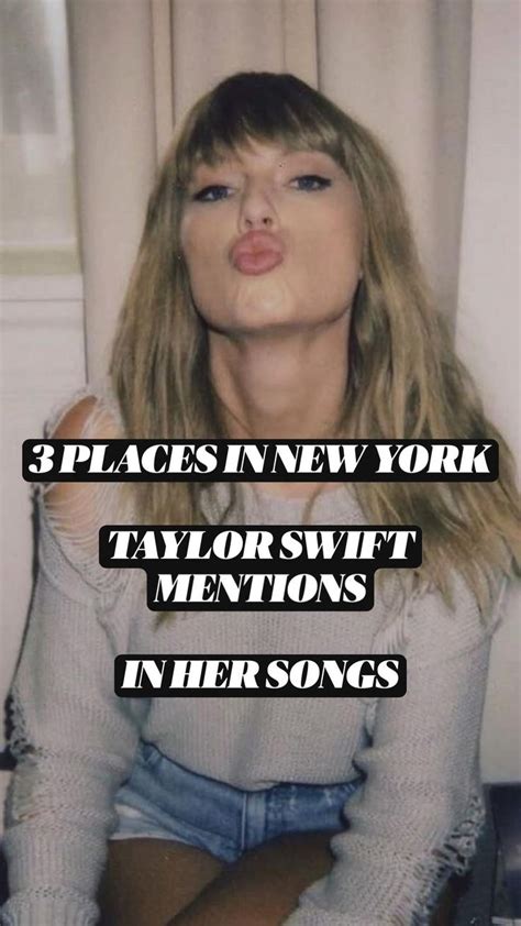 3 places in New York Taylor Swift mentions in her songs. | Taylor swift ...