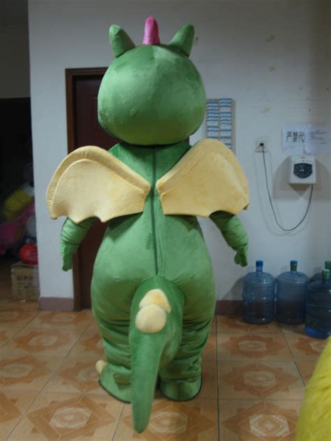 Green Dragon Mascot Costume