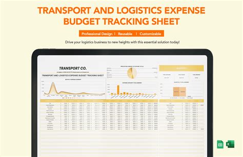 Transport and Logistics Shipment Tracking Spreadsheet Template in Excel, Google Sheets ...