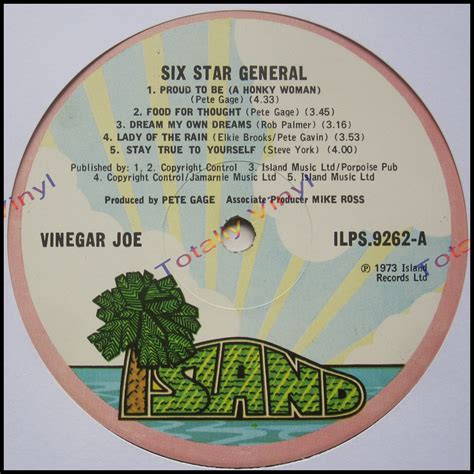 Totally Vinyl Records || Vinegar Joe - Six star general LP