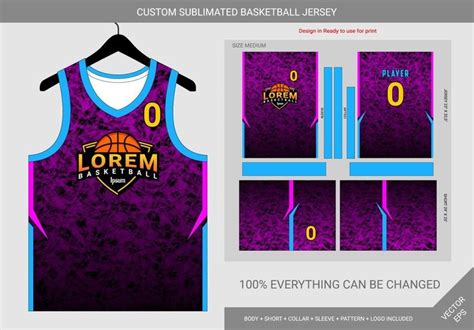 Download abstract cyan and magenta basketball jersey template for free ...