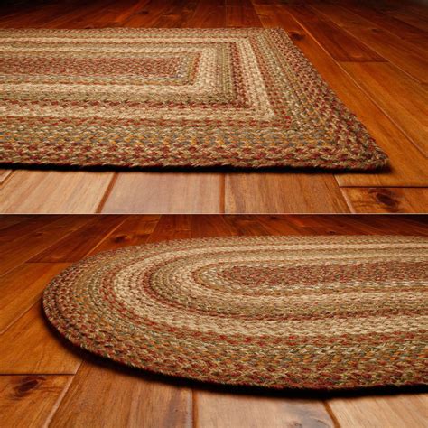 Harvest Jute Braided Rug | Country Primitive Braided Jute Rug by Homespice – DL Country Barn