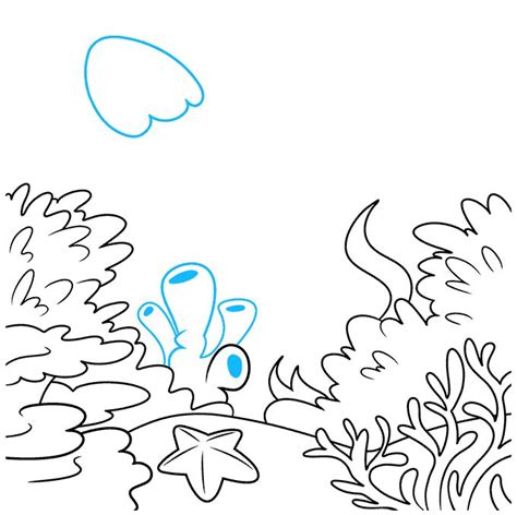 How to Draw a Coral Reef - EASY Step by Step Tutorial | Easy Drawing Guides | Coral reef drawing ...