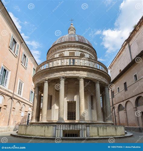 Tempietto Built By Donato Bramante In Rome, Italy Stock Photography ...