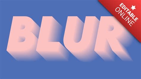 Blue and Pink Blurry 3D Text | Text Effect Generator