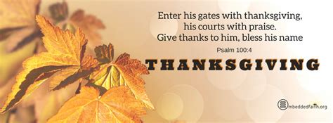 NEW Thanksgiving/Gratitude Facebook Covers - Embedded Faith