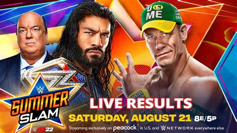 WWE SummerSlam 2021 Results- Reigns v Cena Live Updates, Winner, Highlights - ITN WWE