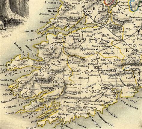 Ireland map Old map of Ireland Old city map print Fine | Etsy