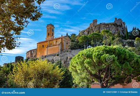 Eze Village, Traditional Castle in France Stock Image - Image of france ...