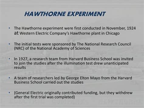 Elton mayo hawthorne experiment