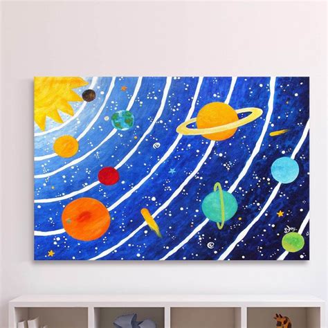 Solar System Painting On Canvas – Warehouse of Ideas