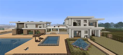 Large Modern Beach House Minecraft Project