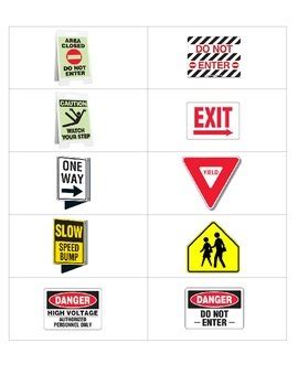 Safety Signs Flashcards by Lifeskills and Resource Room Materials