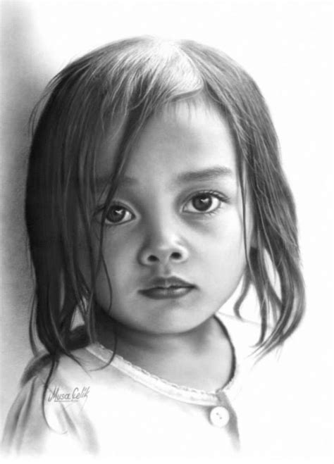 20 Beautiful and Realistic Potrait Drawings By Musa Celik | Pencil drawings, Pencil drawings of ...